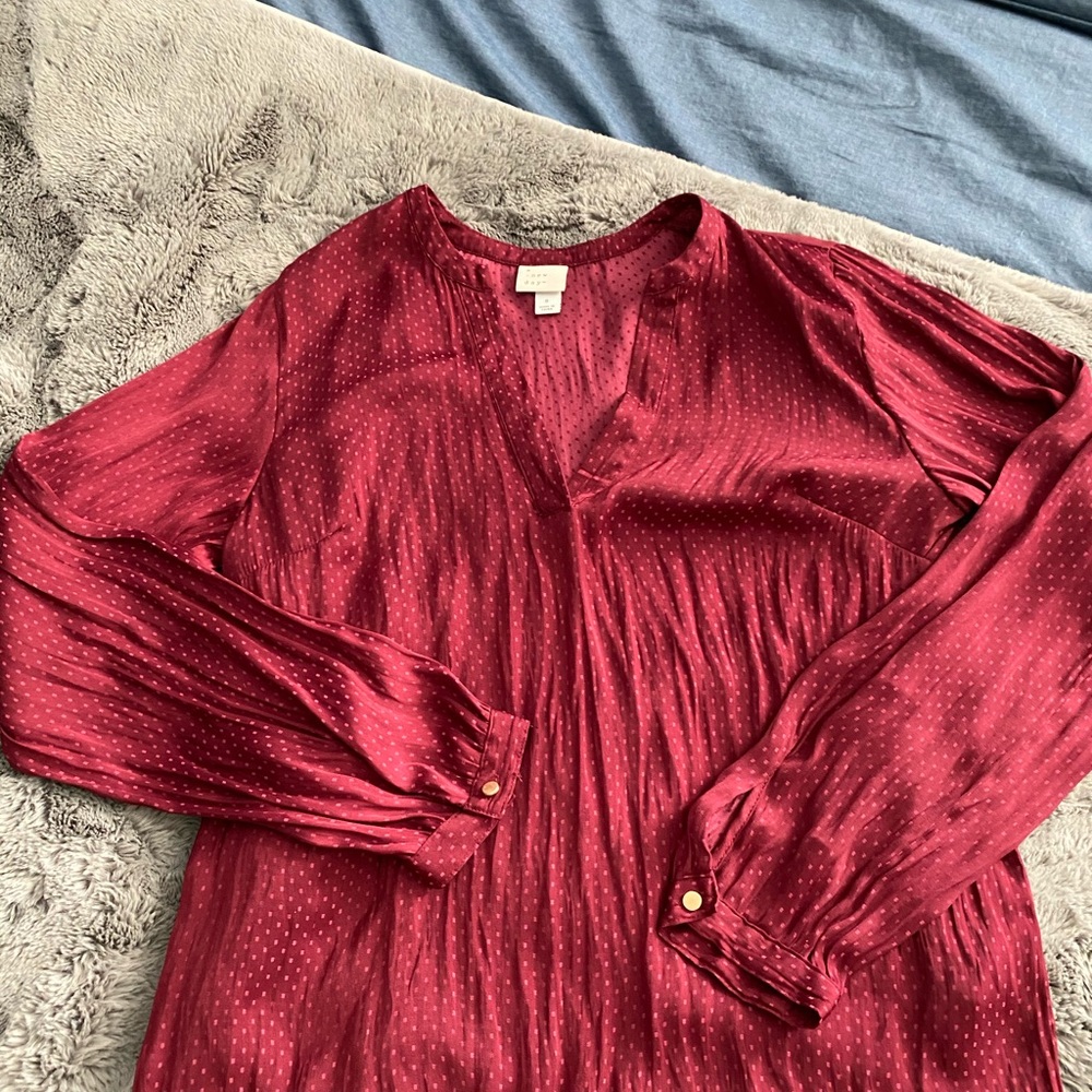 Burgundy blouse